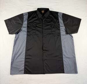 Milwaukee Leather Men's Two-Tone Short Sleeve Mechanic Work Shirt, Size 5XL